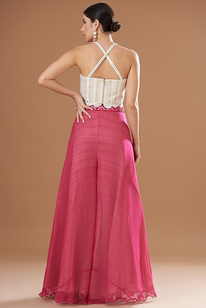 Pink Shibori Cape Set by Yashodhara at Pernia's Pop Up Shop