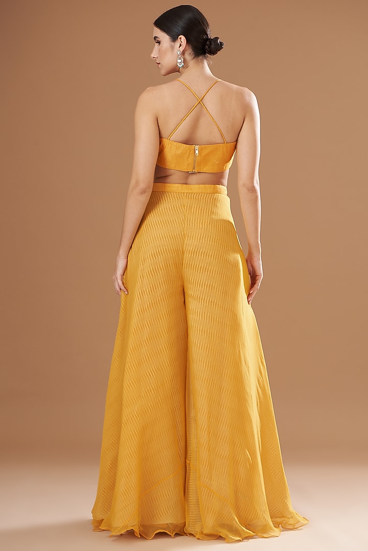 Yellow Shibori Jacket Set by Yashodhara at Pernia's Pop Up Shop