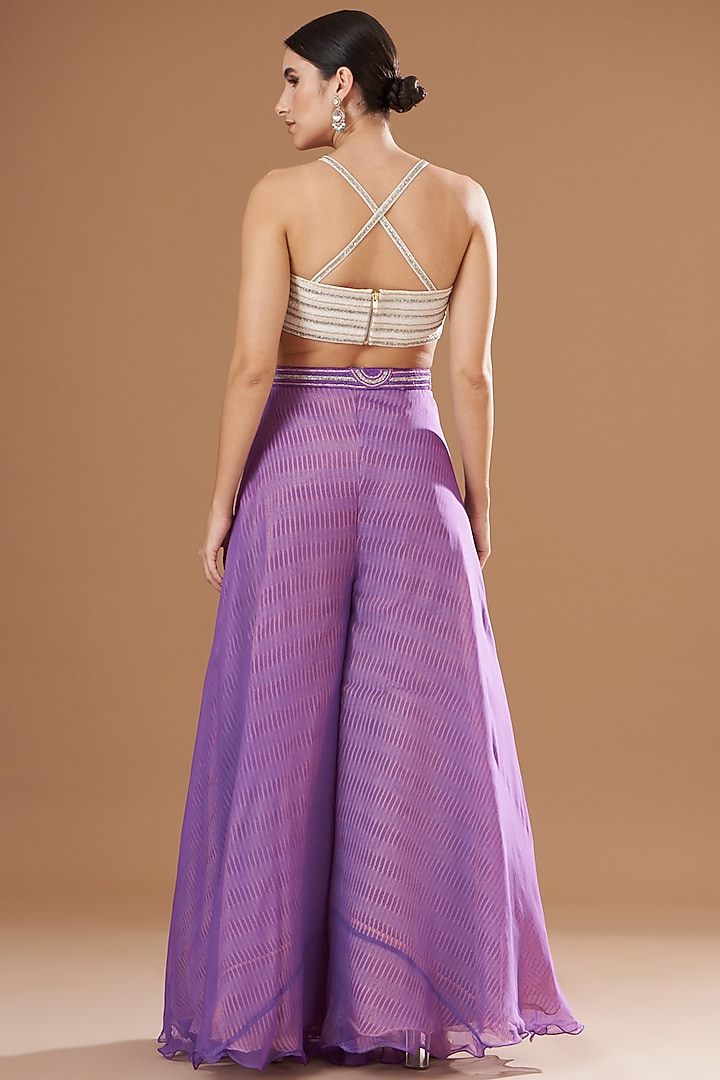 Lilac Shibori Cape Set by Yashodhara at Pernia's Pop Up Shop