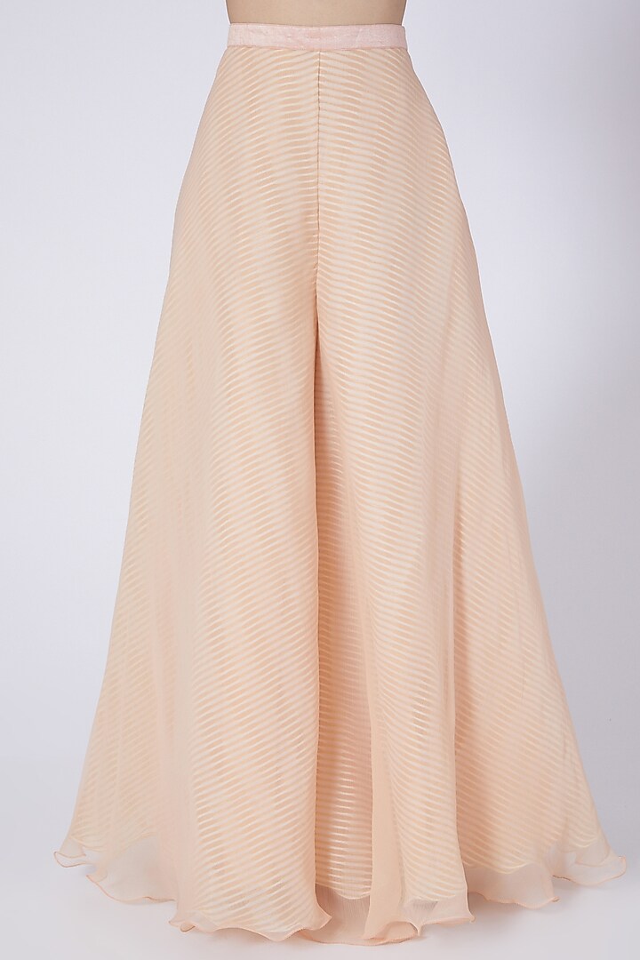 Peach Raw Silk Jacket Set by Yashodhara at Pernia's Pop Up Shop