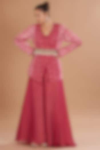 Pink Shibori Jacket Set by Yashodhara at Pernia's Pop Up Shop