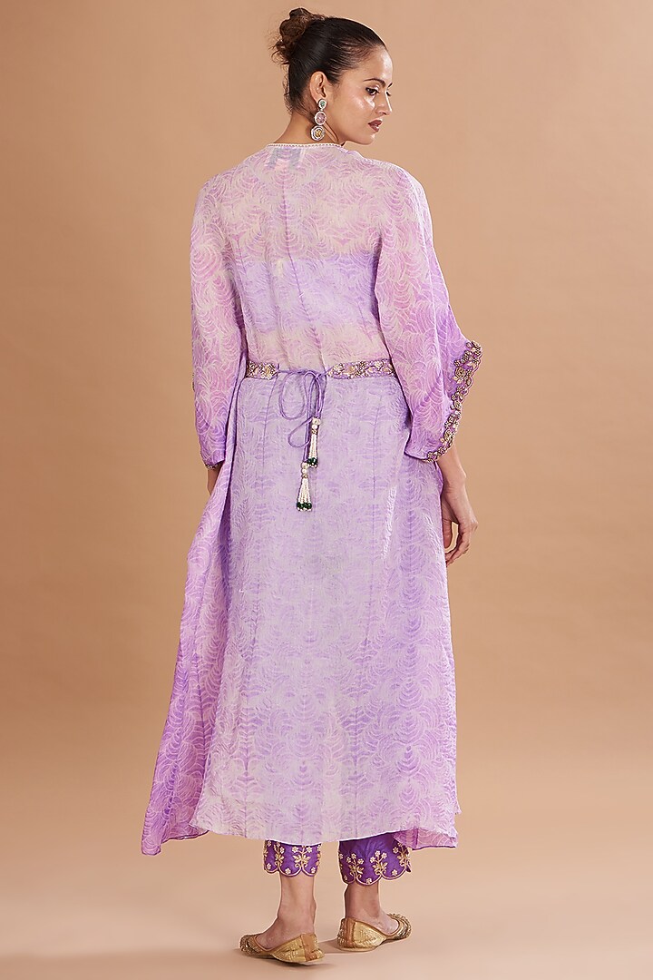 Lilac Shibori Kaftan Set by Yashodhara at Pernia's Pop Up Shop