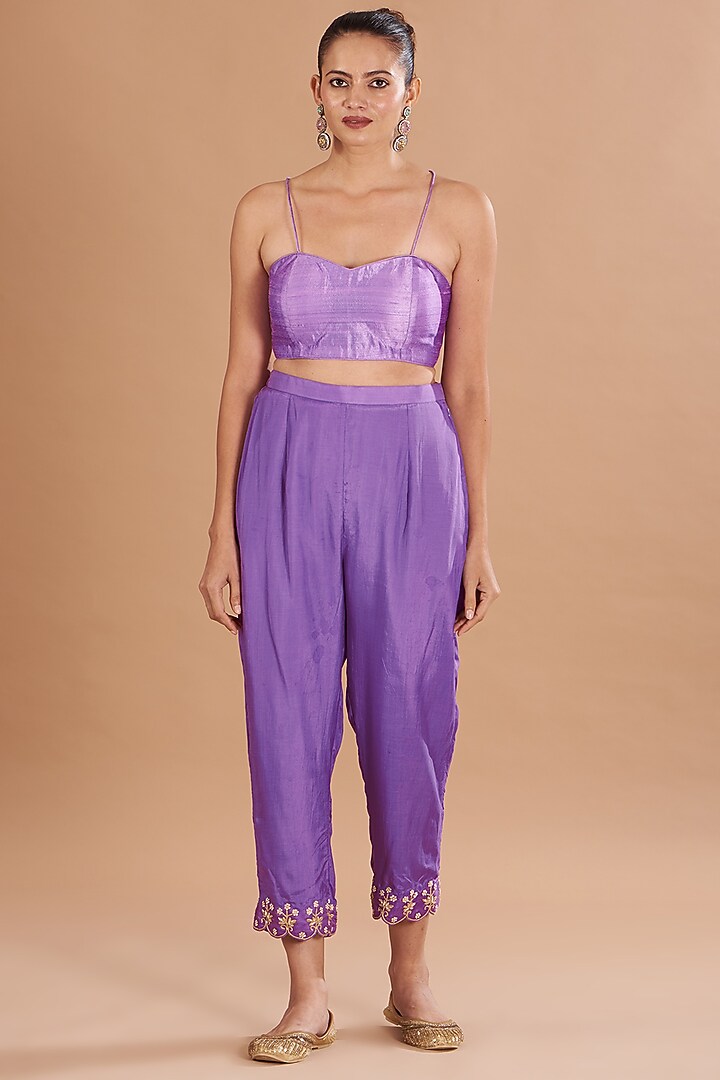 Lilac Shibori Kaftan Set by Yashodhara at Pernia's Pop Up Shop