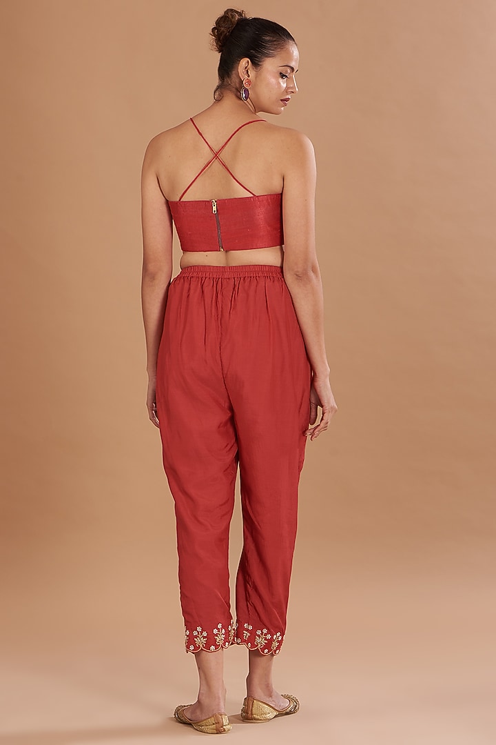 Red Shibori Kaftan Set by Yashodhara at Pernia's Pop Up Shop