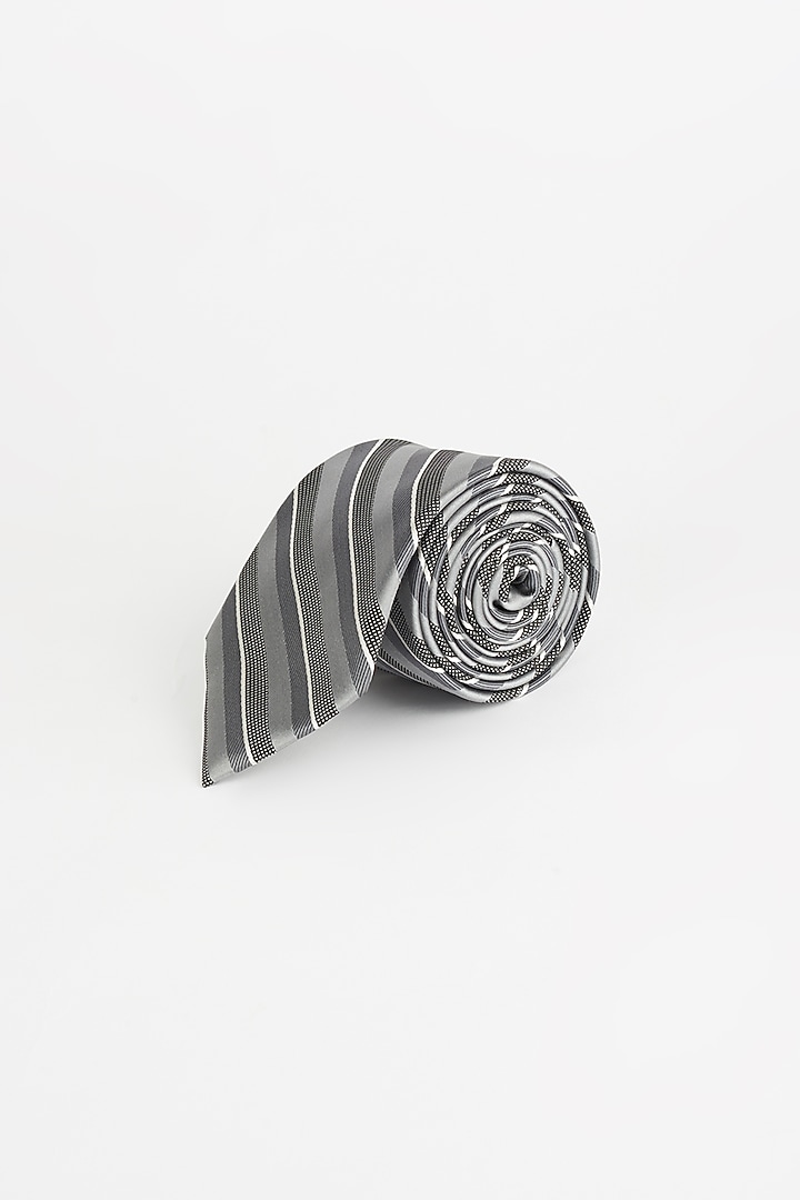 Grey Poly Tie by Yashodhara Men at Pernia's Pop Up Shop