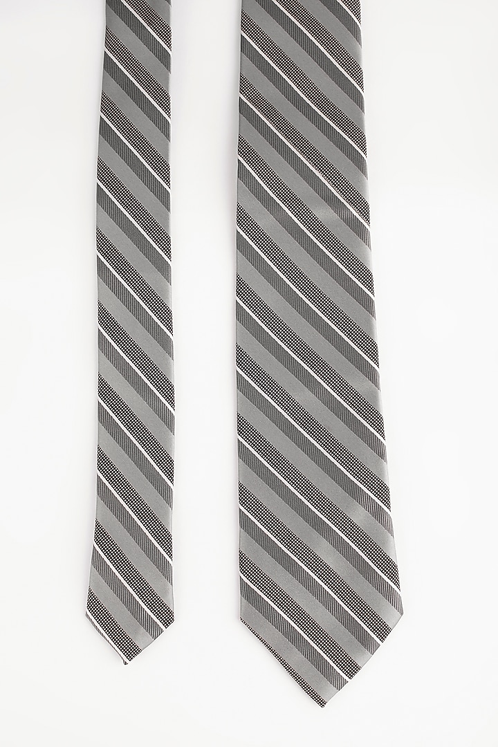 Grey Poly Tie by Yashodhara Men at Pernia's Pop Up Shop