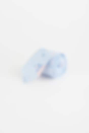 Light Blue Cotton Slim Tie by Yashodhara Men at Pernia's Pop Up Shop
