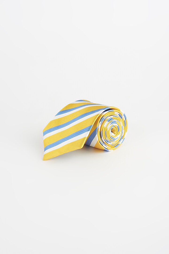 Yellow Poly Tie by Yashodhara Men at Pernia's Pop Up Shop