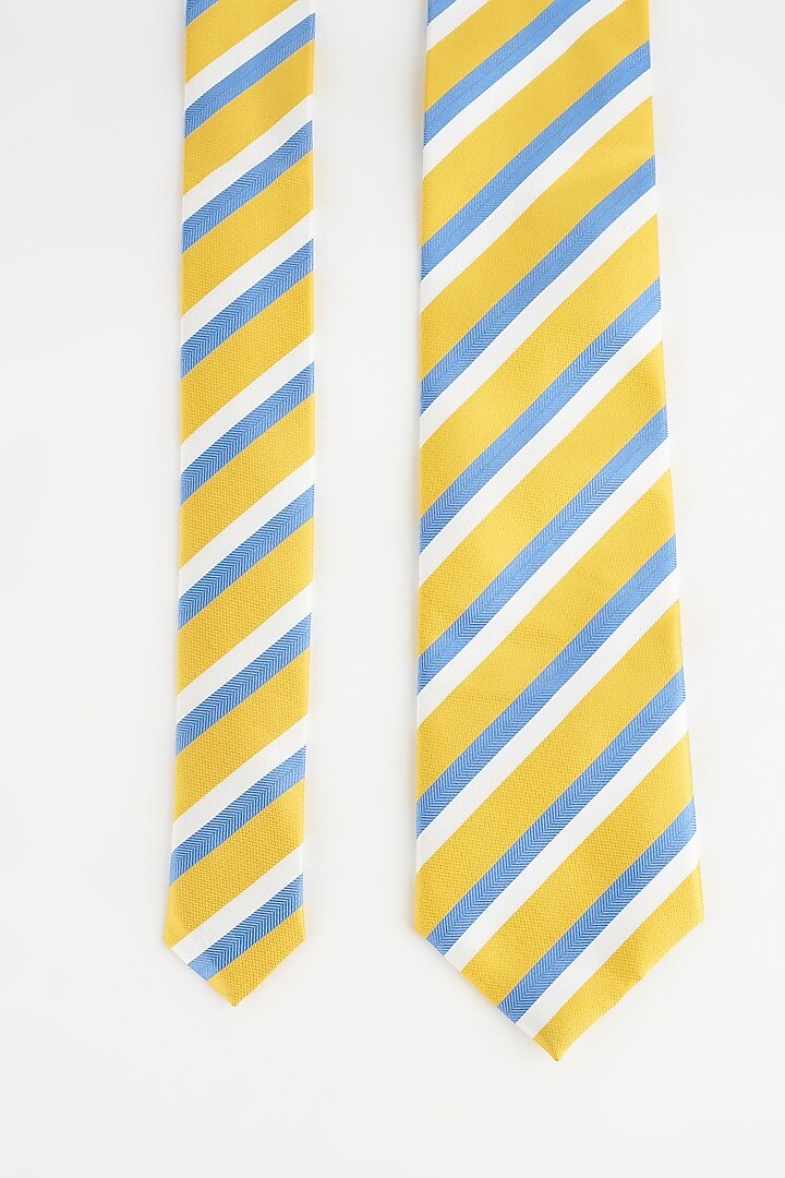 Yellow Poly Tie by Yashodhara Men at Pernia's Pop Up Shop
