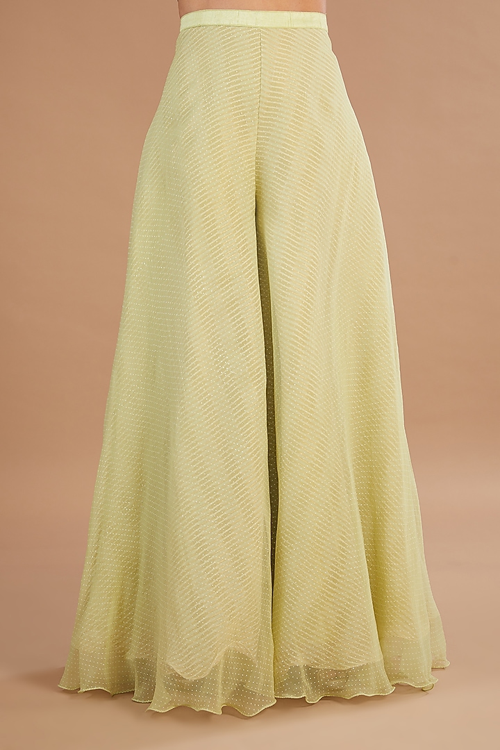 Jade Green Raw Silk & Chiffon Embroidered Wedding Anarkali Set by Yashodhara at Pernia's Pop Up Shop