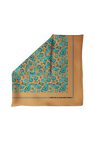 Mustard Yellow Pocket Square by Yashodhara Men