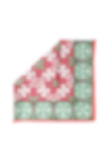 Pink Silk Pocket Square by Yashodhara Men at Pernia's Pop Up Shop