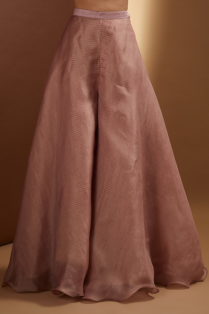 Antique Pink Raw Silk Jacket Set by Yashodhara at Pernia's Pop Up Shop