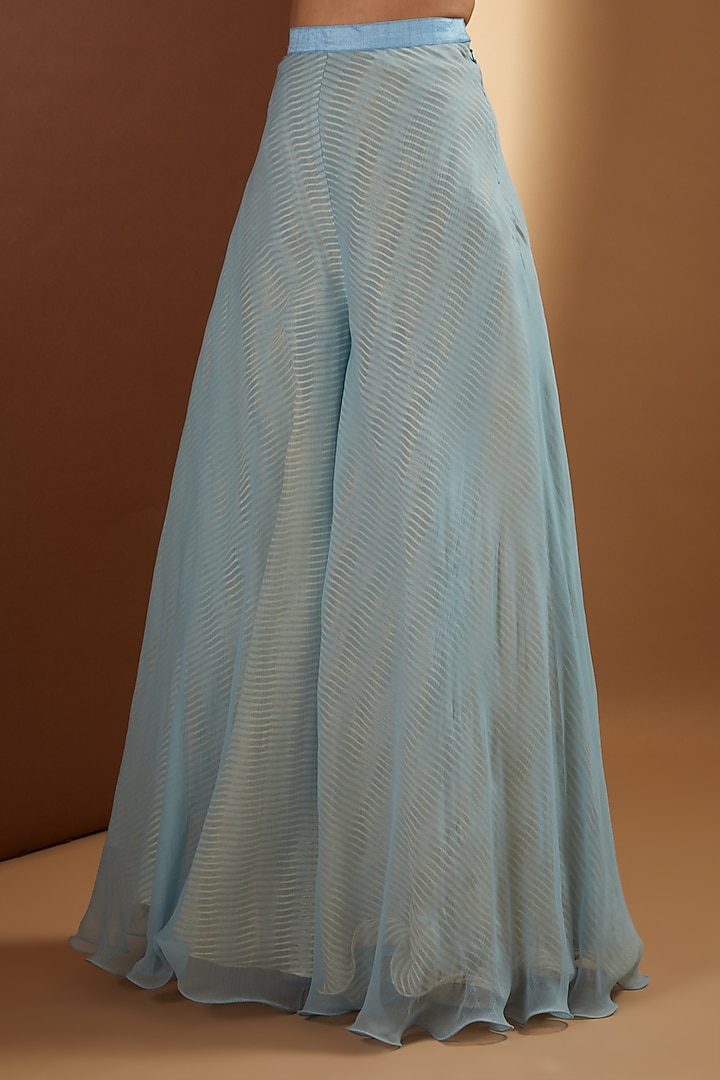 Light Blue Embroidered Kurta Set by Yashodhara at Pernia's Pop Up Shop