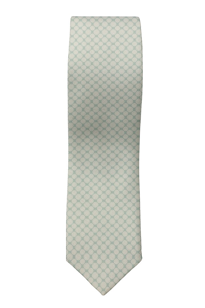 Green Cotton Slim Tie by Yashodhara Men at Pernia's Pop Up Shop