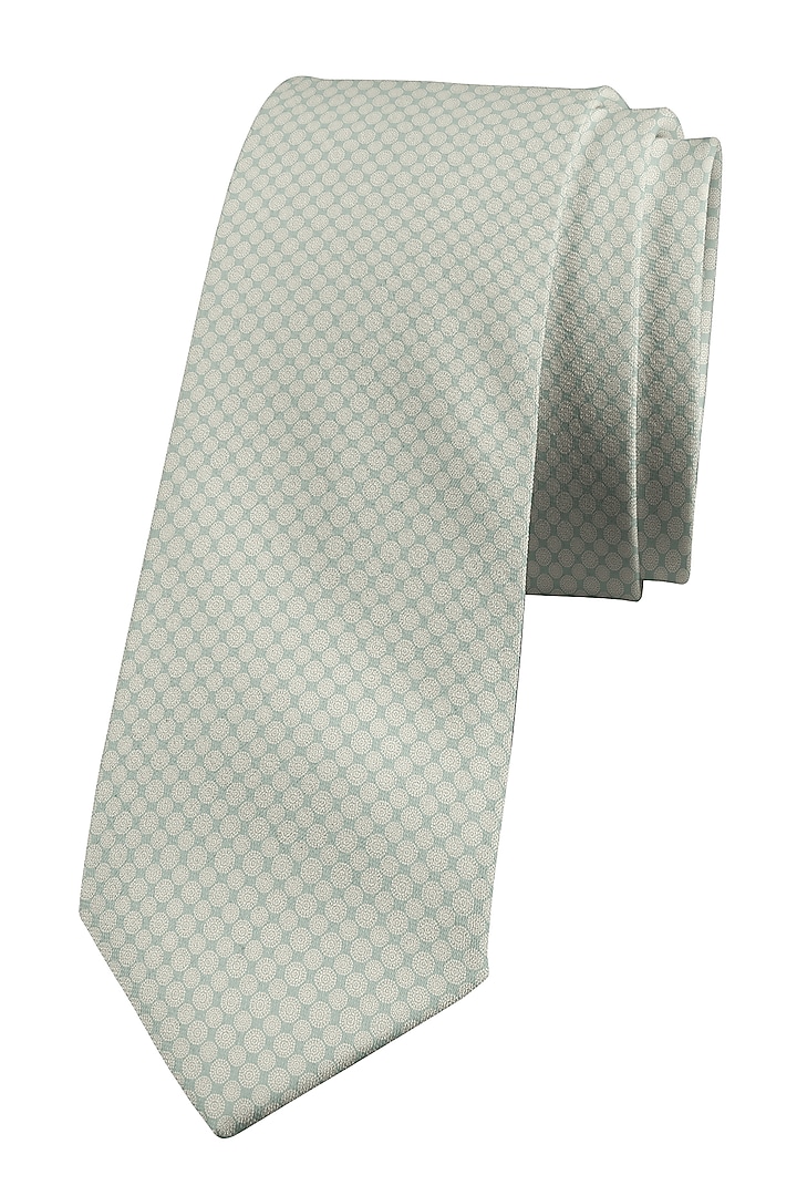Green Cotton Slim Tie by Yashodhara Men at Pernia's Pop Up Shop