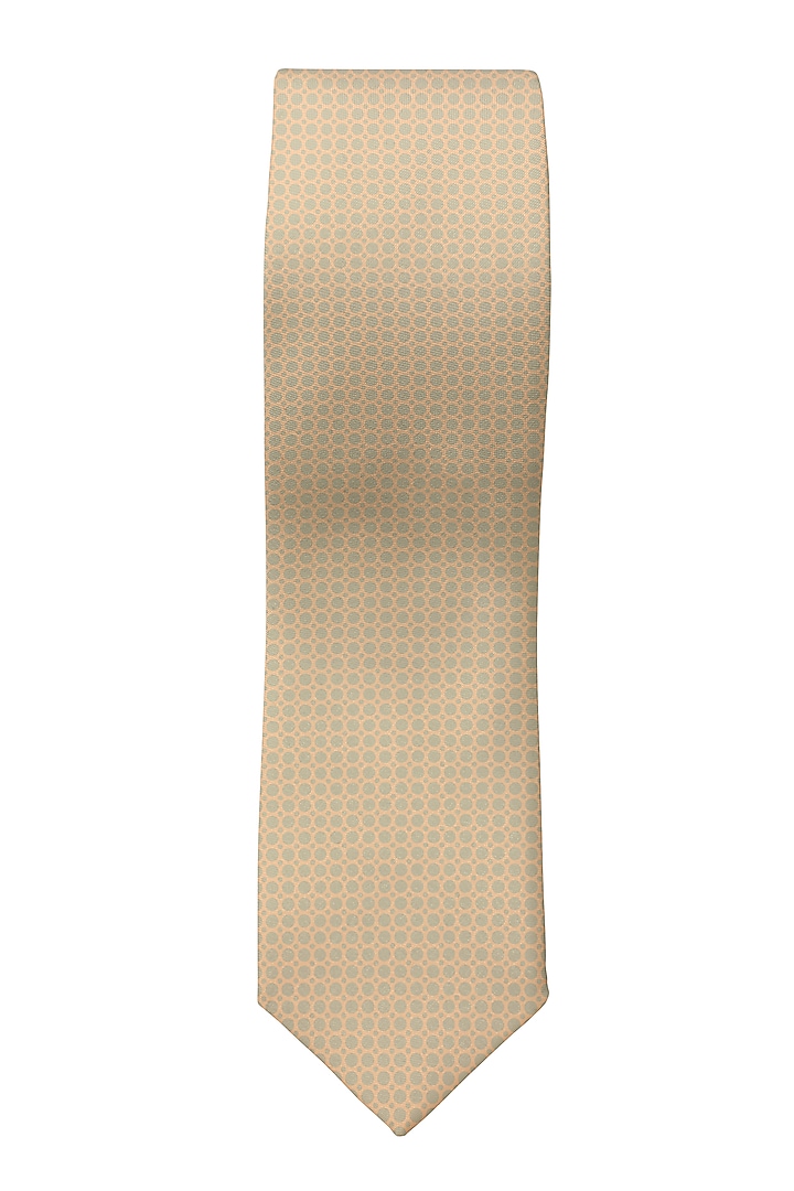 Beige Cotton Tie by Yashodhara Men