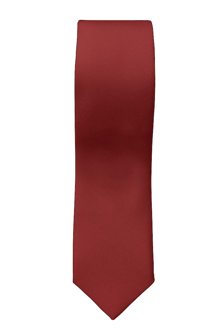 Red Cotton Slim Tie by Yashodhara Men at Pernia's Pop Up Shop