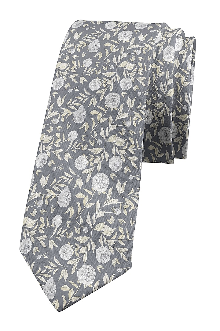 Grey Cotton Tie by Yashodhara Men at Pernia's Pop Up Shop