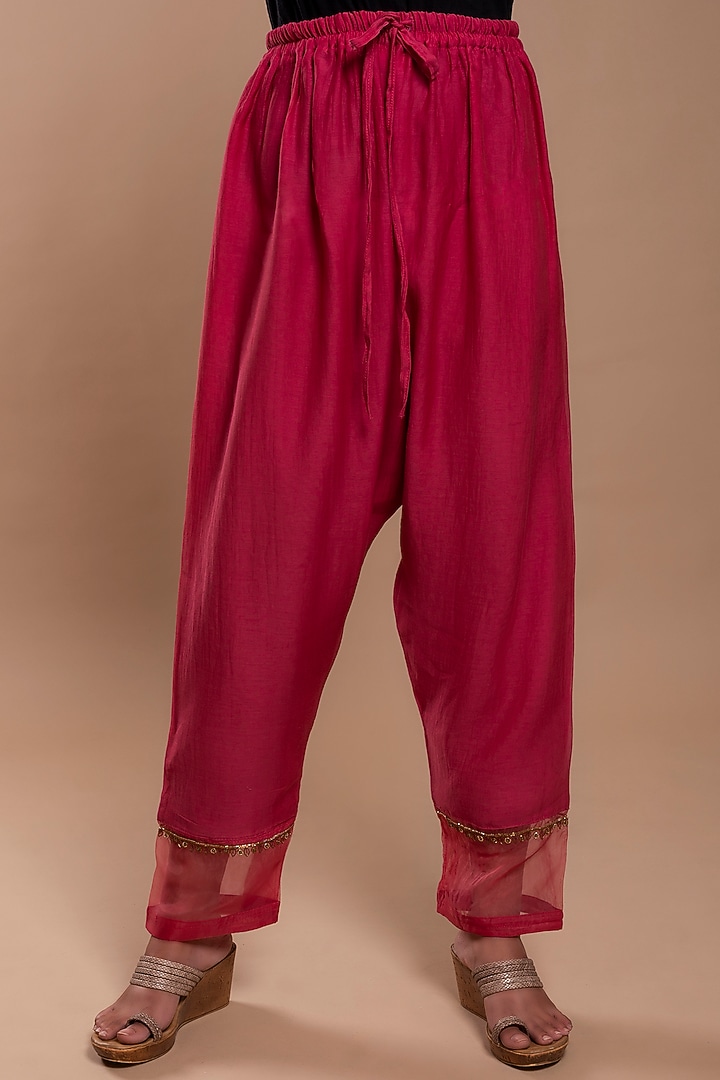 Dark Brown Embroidered A-Line Kurta Set by YATI at Pernia's Pop Up Shop