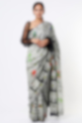 Multi-Colored Silk Saree by YAVI