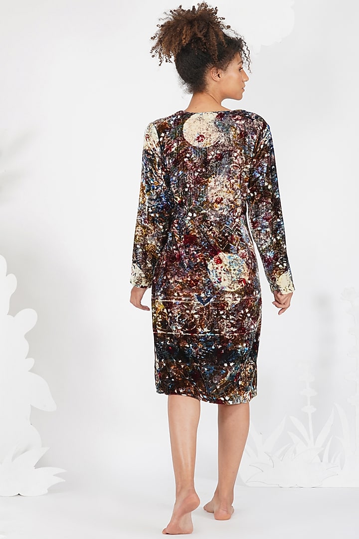 Black Digital Printed Vacation Dress by YAVI at Pernia's Pop Up Shop