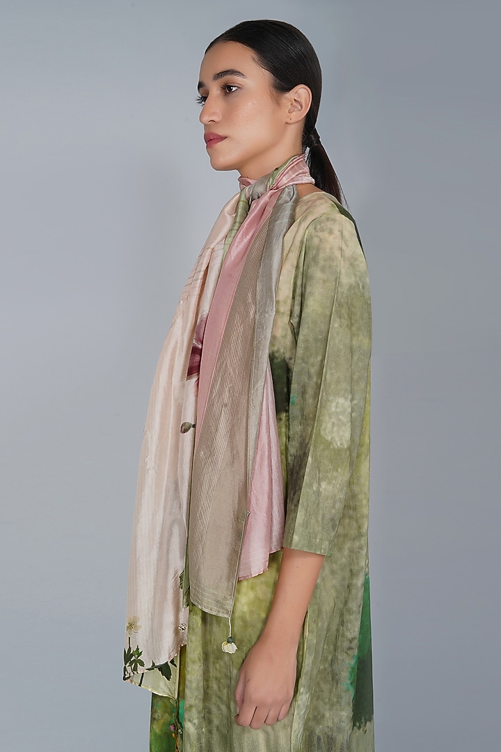 Green Cotton Printed Summer Dress by YAVI at Pernia's Pop Up Shop