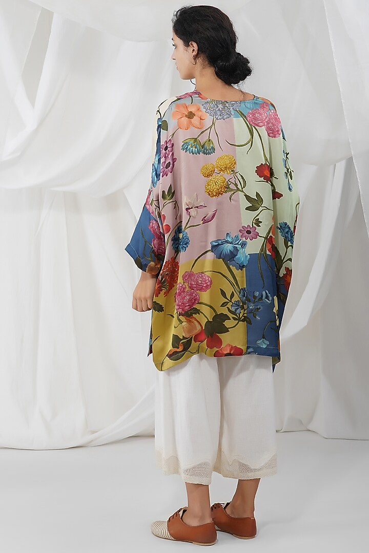 Multi-Colored Cupro Printed Top by YAVI at Pernia's Pop Up Shop