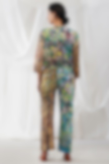 Multi-Colored Cotton Printed Pants by YAVI