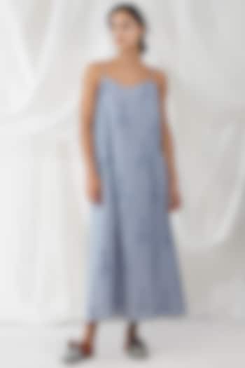 Powder Blue Printed Dress by YAVI