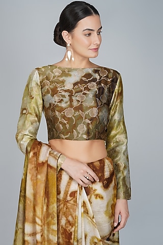 Multi Colored Digital Printed Blouse by YAVI