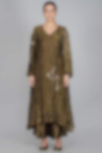 Copper Digital Printed Dress by YAVI