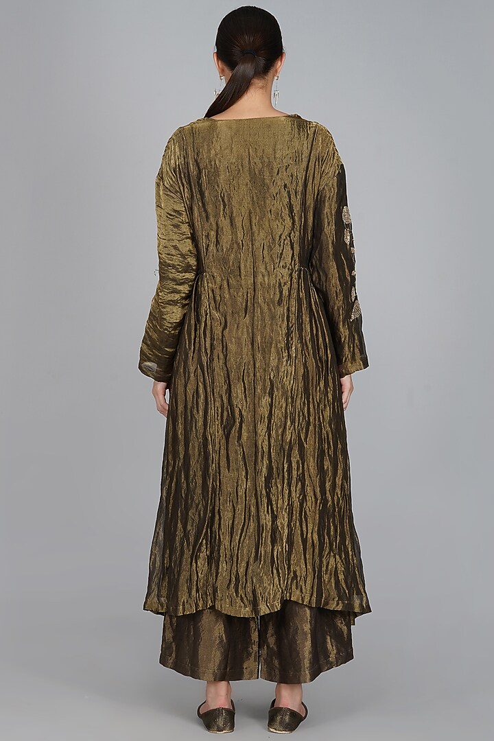 Copper Digital Printed Cocktail Dress by YAVI at Pernia's Pop Up Shop