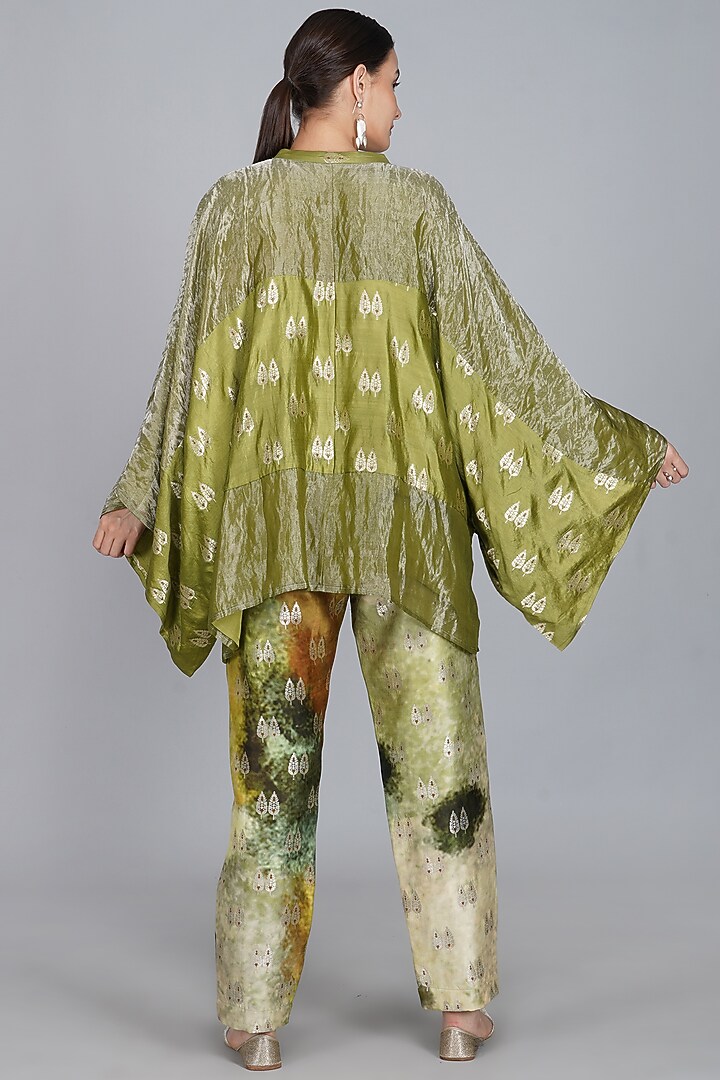 Leaf Green Brocade Top by YAVI at Pernia's Pop Up Shop