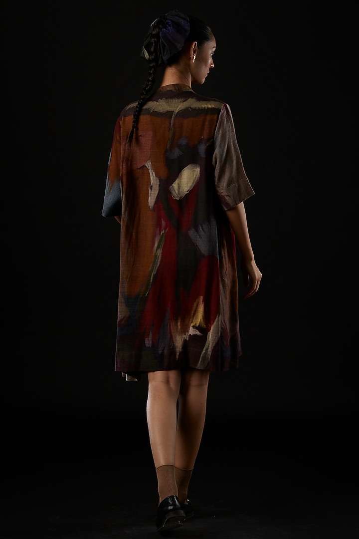 Multi-Coloured Wool Vacation Dress by YAVI at Pernia's Pop Up Shop