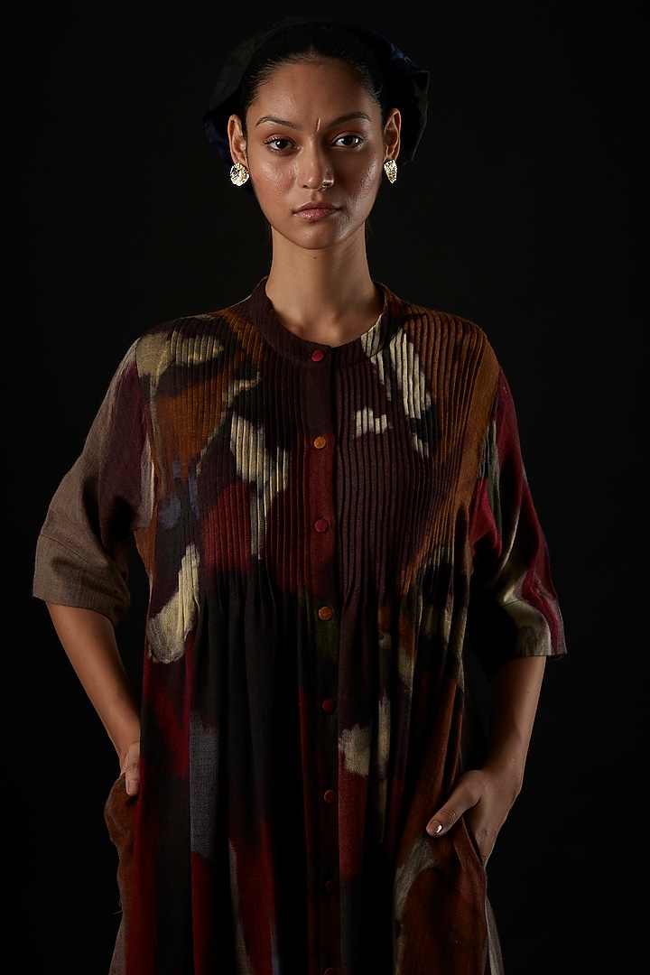 Multi-Coloured Wool Vacation Dress by YAVI at Pernia's Pop Up Shop