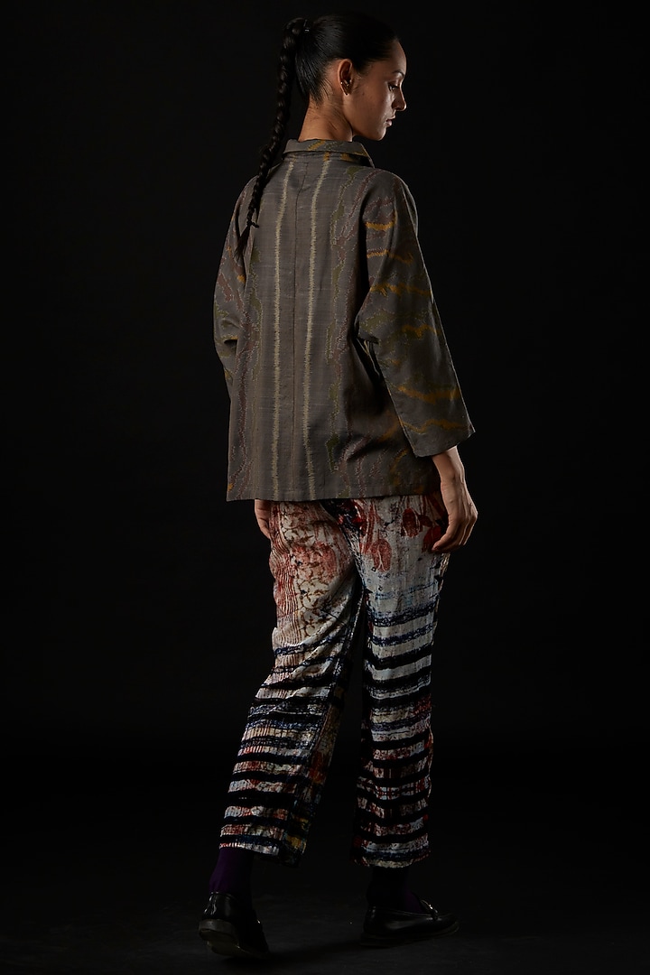 Multi-Colored Silk Velvet Pant by YAVI at Pernia's Pop Up Shop