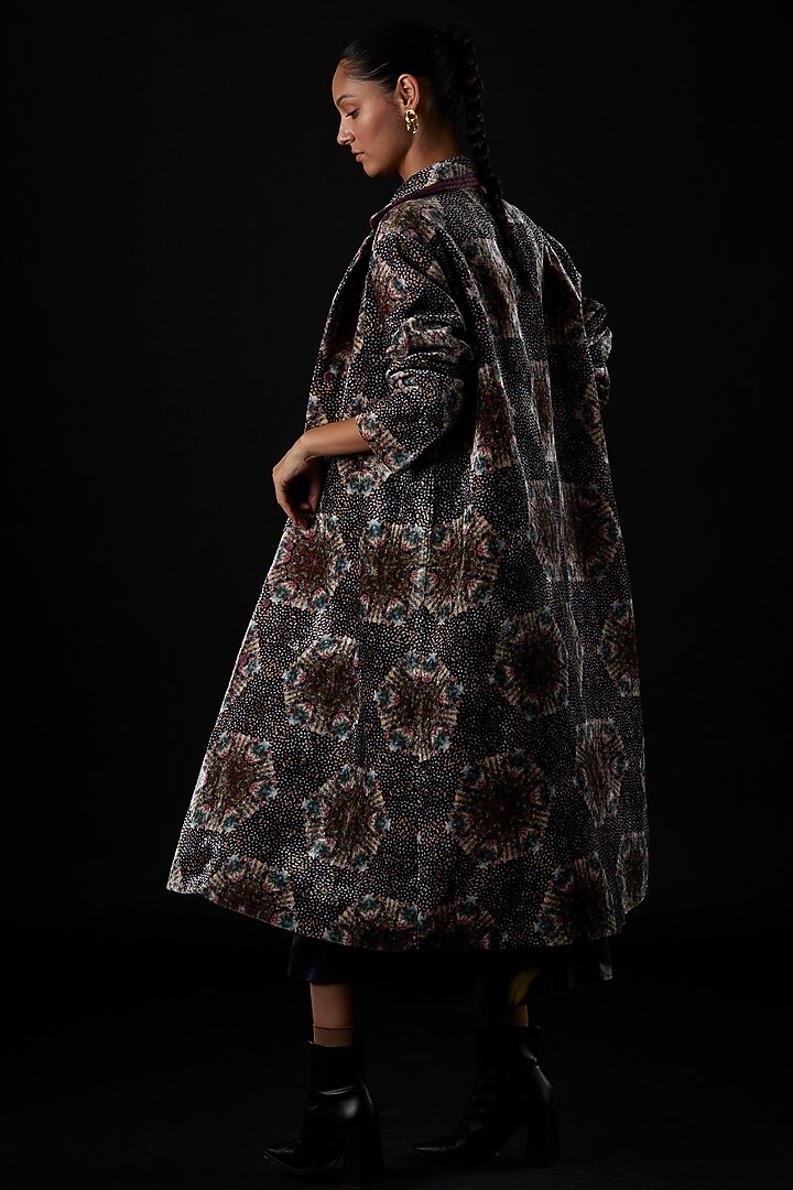Multi-Colored Velvet Jacket Design by YAVI at Pernia's Pop Up Shop 2024