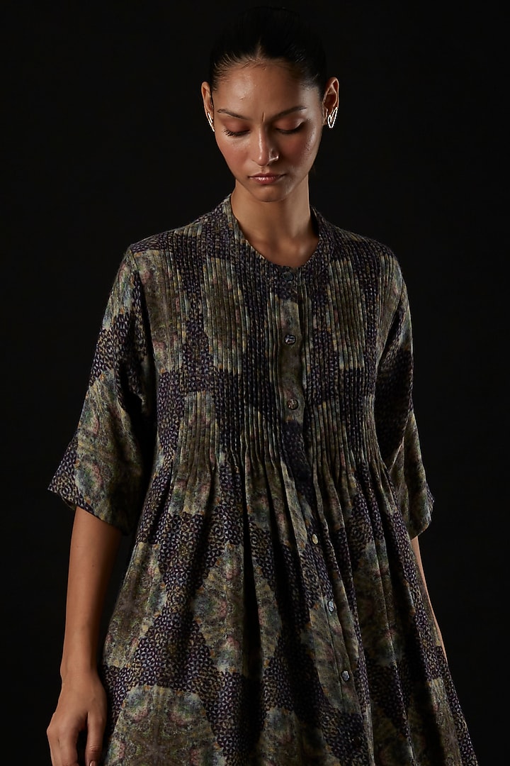 Multi-Colored Wool Vacation Dress by YAVI at Pernia's Pop Up Shop