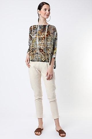 Multi-Colored Printed Top by YAVI