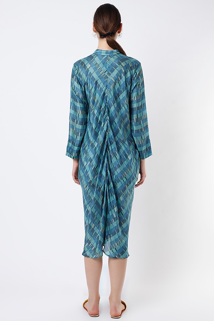 Sky Blue Striped Vacation Dress by YAVI at Pernia's Pop Up Shop