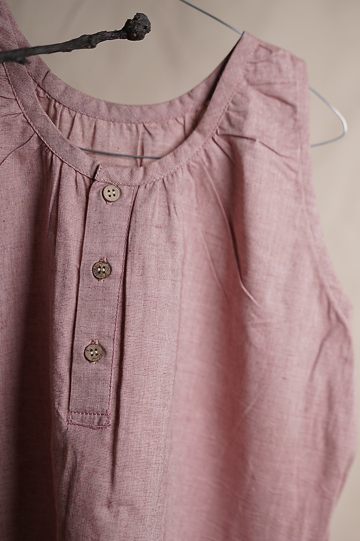 Blush Pink Organic Cotton Playsuit by Young Earthlings at Pernia's Pop Up Shop