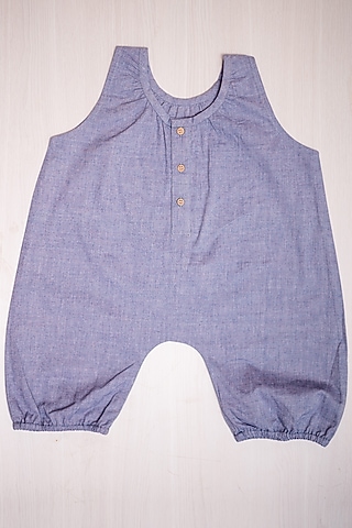 Indigo Organic Cotton Playsuit by Young Earthlings