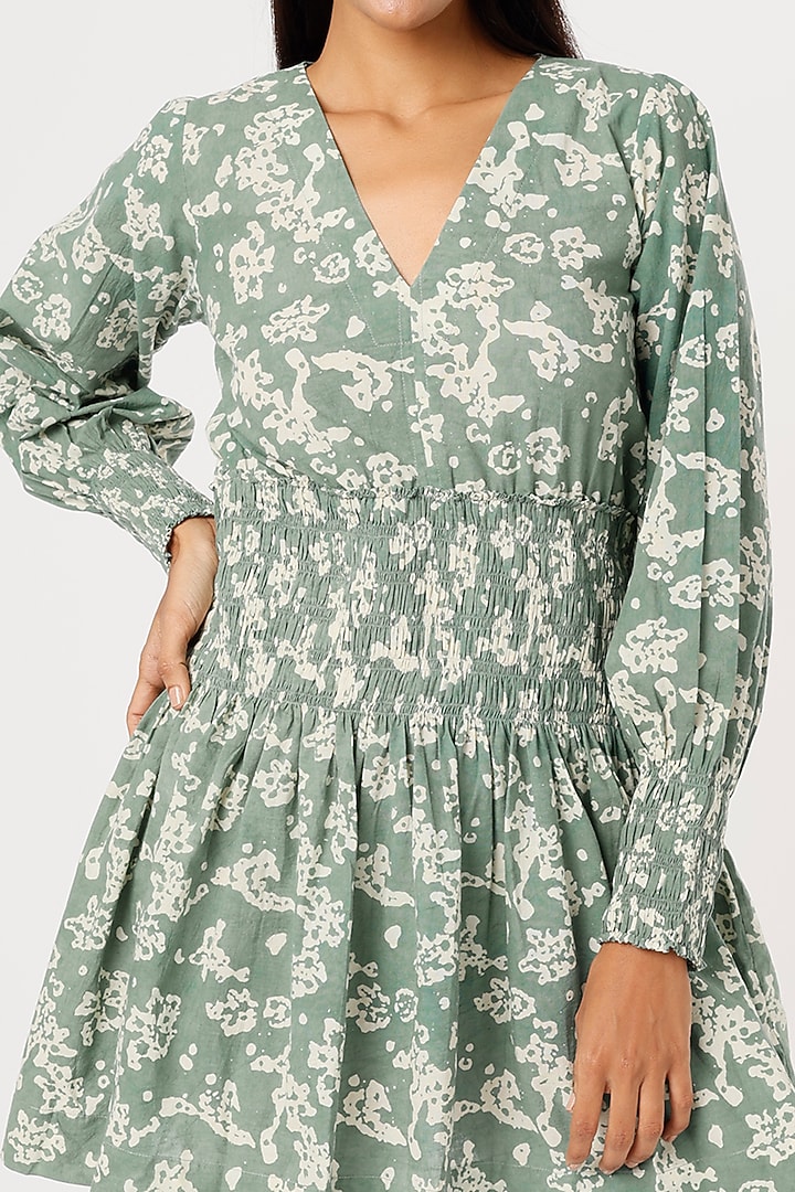 Dahlia Printed Smocked Summer Dress by Yesha Sant at Pernia's Pop Up Shop