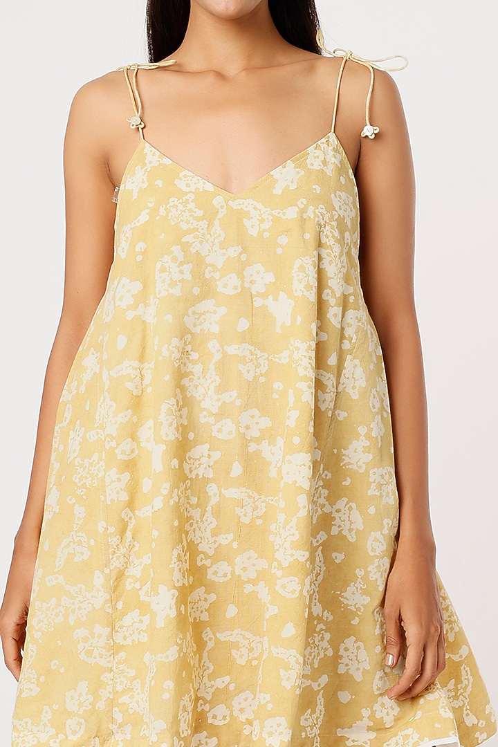 Marigold Printed Swing Summer Dress by Yesha Sant at Pernia's Pop Up Shop