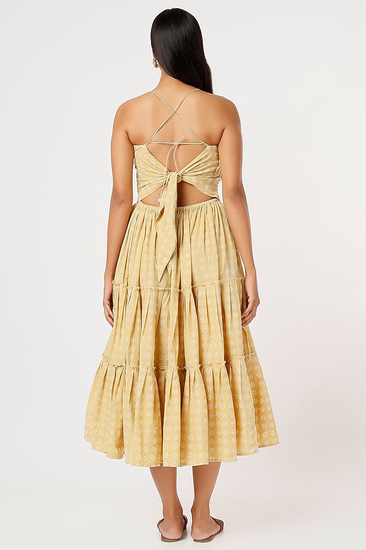 Sunshine Hand Block Printed Summer Dress by Yesha Sant at Pernia's Pop Up Shop