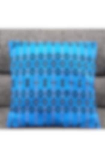 Blue & Black Cotton Handwoven Brick Cushion Covers (Set of 2) by Yetoli yeps