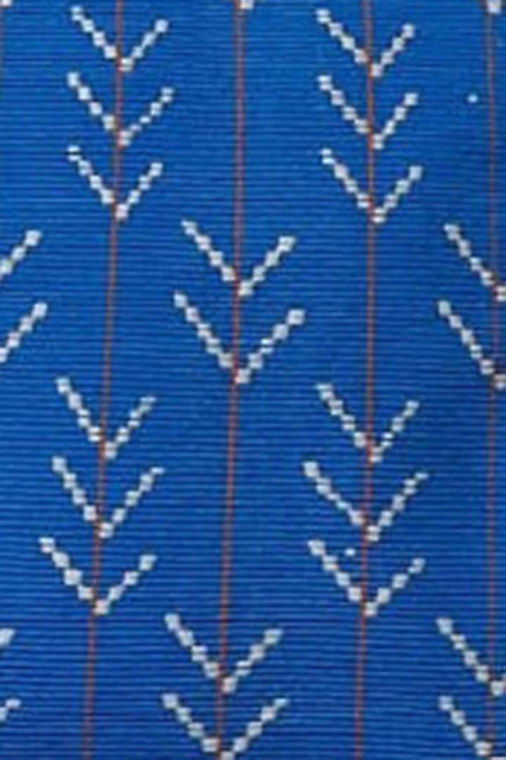 Blue & White Cotton Handwoven Arrow Cushion Covers (Set of 2) by Yetoli yeps at Pernia's Pop Up Shop