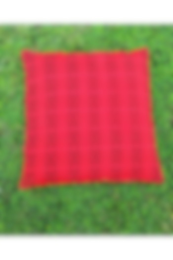 Red & Black Cotton Handwoven Cushion Covers (Set of 2) by Yetoli yeps