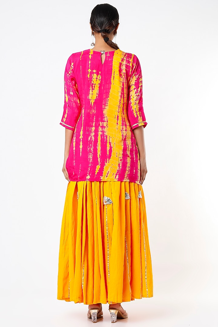 Mustard Cotton Skirt Set by Yuvrani Jaipur at Pernia's Pop Up Shop